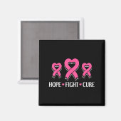 Aimant Hope Fight Cure - Mois de sensibilisation au cance (Recto/Verso)