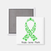 Aimant Hope Green Awareness Ribbon (Recto/Verso)