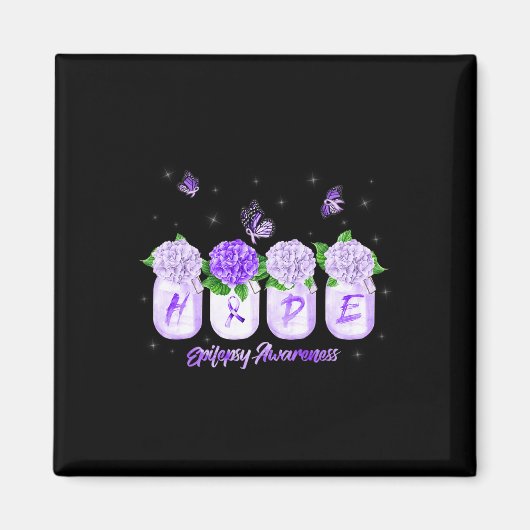 Aimant Hope Hydrangea Flower Butterfly Epilepsy Sensibili (Devant)