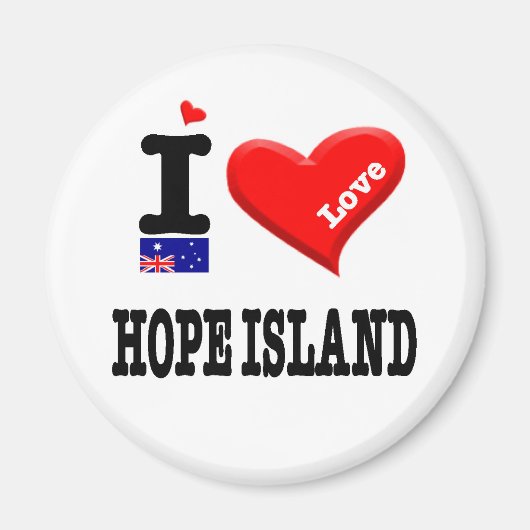 Aimant HOPE ISLAND - I Love (Devant)