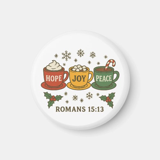 Aimant Hope joy Peace and Cocoa (Devant)