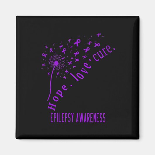 Aimant Hope Love Cure Epilepsy Awareness T (Devant)