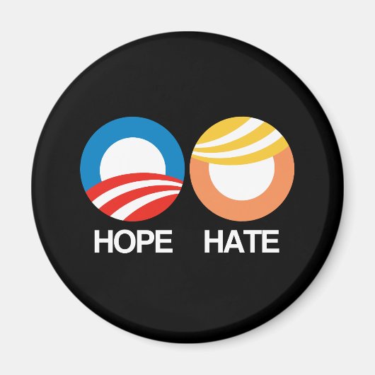 Aimant HOPE (Obama) contre HATE (Trump) (Devant)