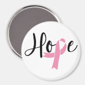 Aimant Hope Pink Ribbon Sensibilisation au cancer du sein (Recto/Verso)