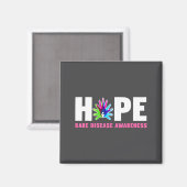 Aimant Hope Rare Disease Awareness Shirt - Rare Disease D (Recto/Verso)