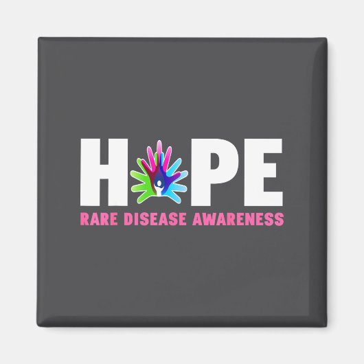 Aimant Hope Rare Disease Awareness Shirt - Rare Disease D (Devant)