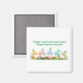 Aimant "Hoppy" Leap Année Gnomes de Pâques Bunnies Grenou (Recto/Verso)