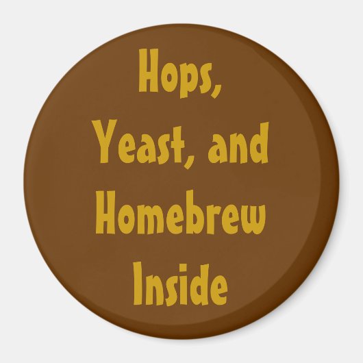 Aimant Hops, Levure et Homebrew à l'intérieur (Devant)