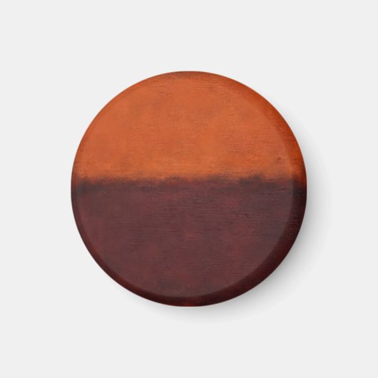 Aimant Horizon Abstrait Orange Brûlé (Devant)
