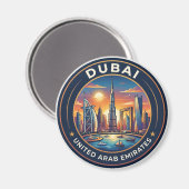 Aimant Horizon de Dubaï Émirats arabes unis (Recto/Verso)