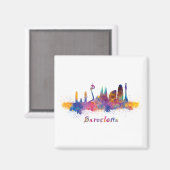 Aimant horizonte barcelone acuarela (Recto/Verso)