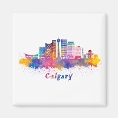 Aimant horizonte calgary acuarela (Devant)