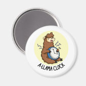 Aimant Horloge A-llama Funny Llama Pun (Recto/Verso)