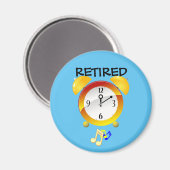 Aimant Horloge d'alarme à la retraite (Recto/Verso)