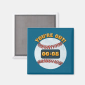 Aimant Horloge de lancer de baseball 15 secondes Design (Recto/Verso)