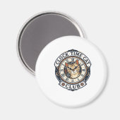 Aimant Horloge Temps Chat Chat Graphique Tee Art - Horlog (Recto/Verso)