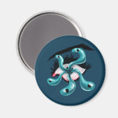 Aimant Horreur oeil tentacle monstre goth bizarre (Recto/Verso)