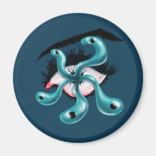 Aimant Horreur oeil tentacle monstre goth bizarre (Devant)