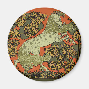 Aimant Horse Arts médiévaux Artisanat Art Nouveau