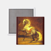 Aimant HORSE GRIS, Brown Jaune Or (Recto/Verso)