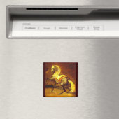 Aimant HORSE GRIS, Brown Jaune Or (In Situ (Lave-vaisselle))