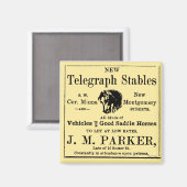 Aimant Horse Stable Newspaper Annonce (Recto/Verso)