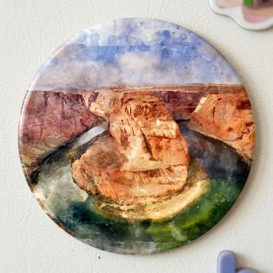 Aimant Horseshoe Bend in Grand Canyon aquarelle