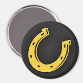 Aimant Horseshoe jaune ambre (Recto/Verso)