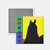 Aimant Horsess I (couleurs primaires) (Recto/Verso)