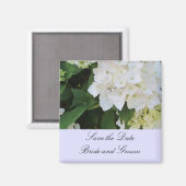 Aimant Hortensias blancs (Recto/Verso)