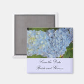 Aimant Hortensias Bleu Bébé (Recto/Verso)