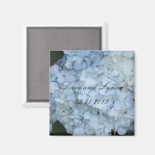 Aimant Hortensias Bleu Clair (Recto/Verso)
