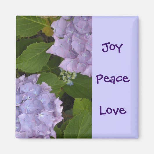 Aimant Hortensias mauves (Devant)