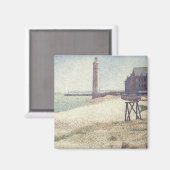 Aimant Hospice et phare, Honfleur par Georges Seurat (Recto/Verso)