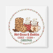 Aimant Hot Cocoa & Cookies Christmas (Devant)