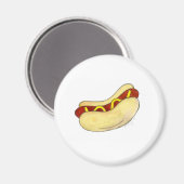 Aimant Hot Dog Frankfurter Hotdog Mustard Bun Restauratio (Recto/Verso)
