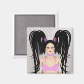 Aimant Hot gothique Lolita (Recto/Verso)