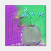 Aimant Hot rose et vert Still Life Art original (Devant)