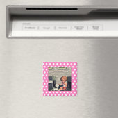 Aimant Hot rose n points blancs photo (In Situ (Lave-vaisselle))