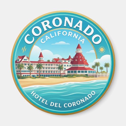 Aimant Hôtel del Coronado USA (Devant)