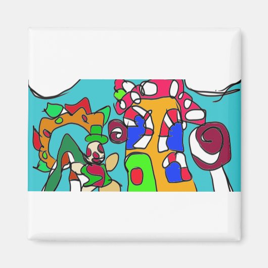 Aimant Hôtel Gingerbread et plaisir (Devant)