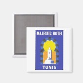 Aimant Hôtel Majestic de Tunis (Recto/Verso)