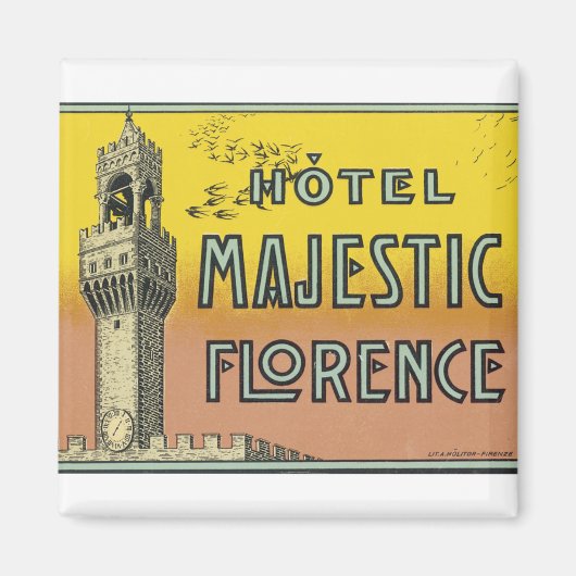 Aimant Hôtel Majestic Florence (Devant)