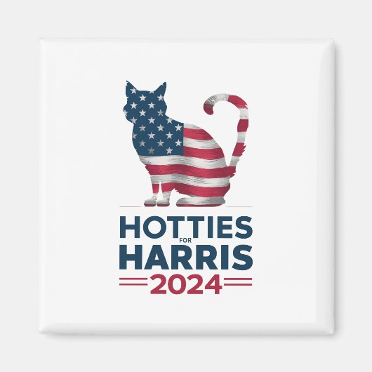 Aimant Hotties For Harris 2024 Cat Ladies Kamala Harris (Devant)