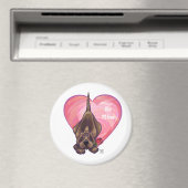 Aimant Hound Dog Valentine's Day (In Situ (Lave-vaisselle))