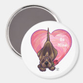 Aimant Hound Dog Valentine's Day (Recto/Verso)