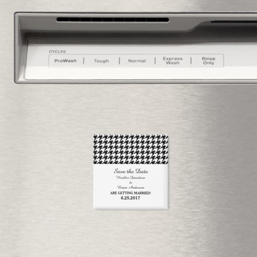 Aimant Houndstooth Enregistrer l'aimant de date, noir (In Situ (Lave-vaisselle))