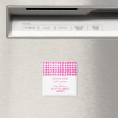 Aimant Houndstooth Enregistrer l'aimant de date, rose (In Situ (Lave-vaisselle))