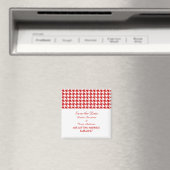 Aimant Houndstooth Enregistrer l'aimant de date, rouge (In Situ (Lave-vaisselle))