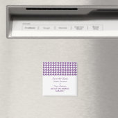 Aimant Houndstooth Enregistrer l'aimant de date, violet (In Situ (Lave-vaisselle))